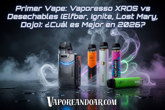 Vaporesso XVaporesso XROS vs Desechables (Elfbar, Ignite, Lost Mary, Dojo): ¿Cuál es Mejor en 2026?ROS vs Desechables (Elfbar, Ignite, Lost Mary, Dojo): ¿Cuál es Mejor en 2026?